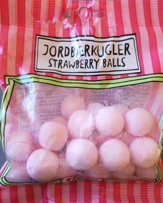 Strawberry balls front packaging
