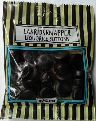 Lakridsknapper front packaging