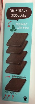 Chocolate with mint front packaging