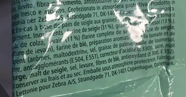 Rugbrods-Snacks rye bread snacks ingredients label