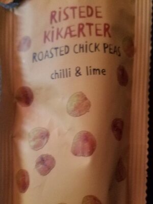Roasted chick peas chilli lime front packaging