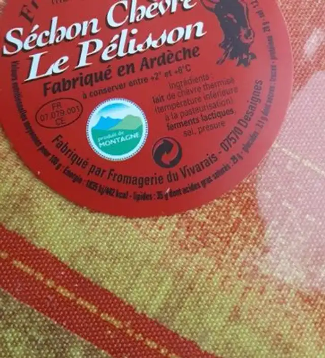 Séchon de chèvre nutrition facts table