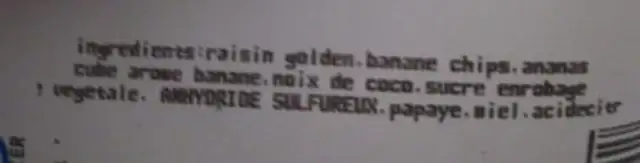 Mélange exotiques ingredients label