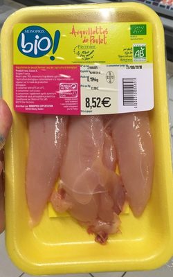 Aiguillettes de poulet front packaging