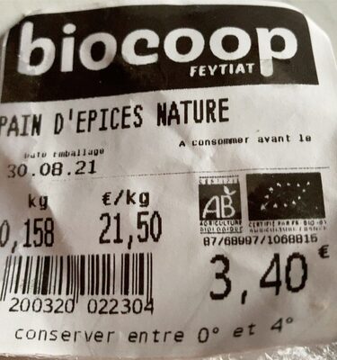 Pain d’épices Nature