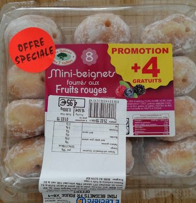 Mini-beignets fourrés aux fruits rouges