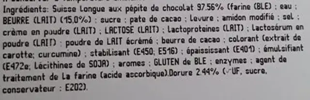4 suisses au pépites de chocolat ingredients label