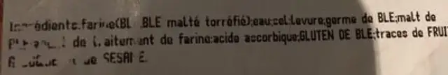 Pain meunier ingredients label