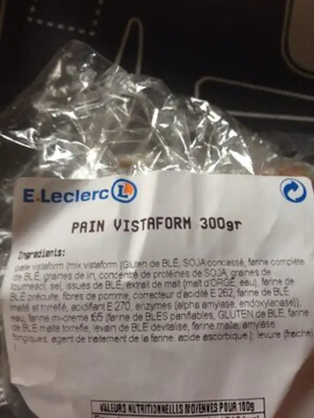 Pain vistaform ingredients label