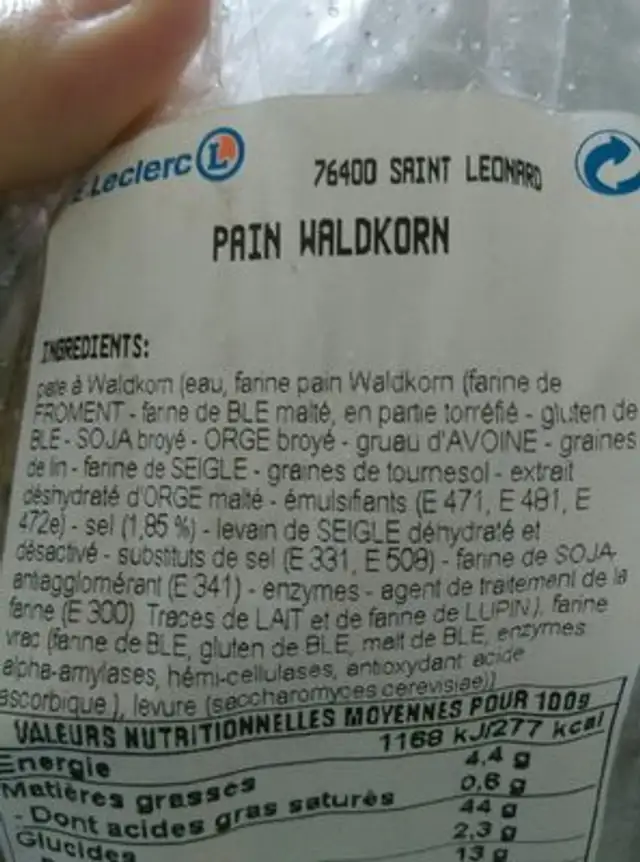 Pain wardkorn ingredients label