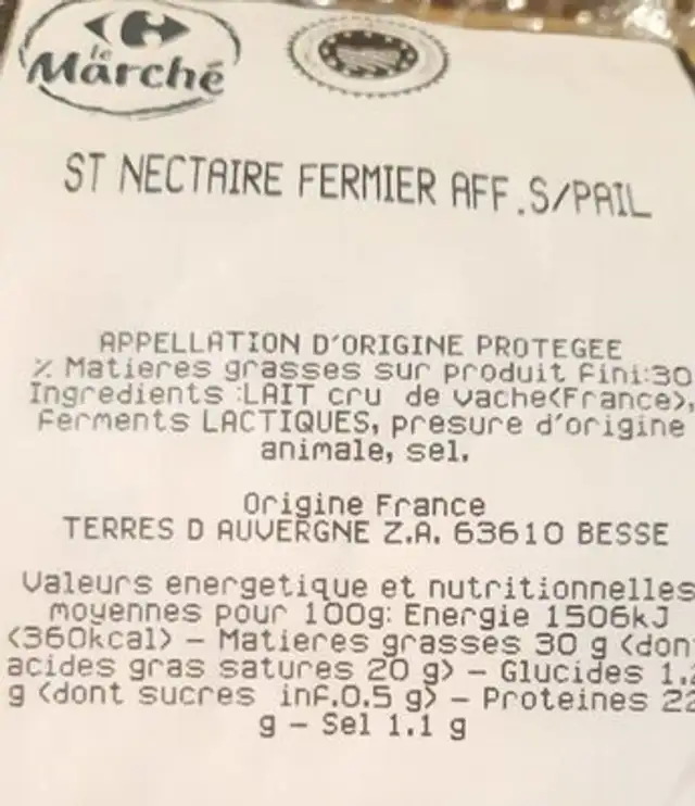St nectaire fermier