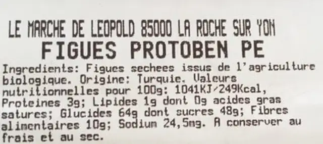 Figues protoben pe ingredients label