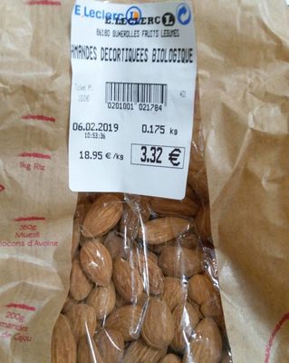 Amandes décortiquées biologique