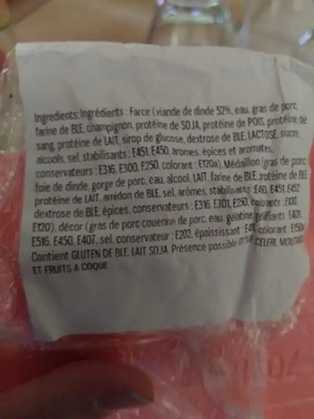 Ballotine belle époque 4TR ingredients label