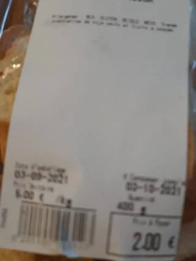 Croûtons nutrition facts table
