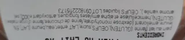Pain au lait ×6 ingredients label