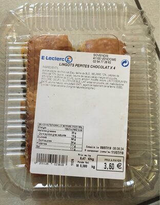 4 lingots pepites chocolat