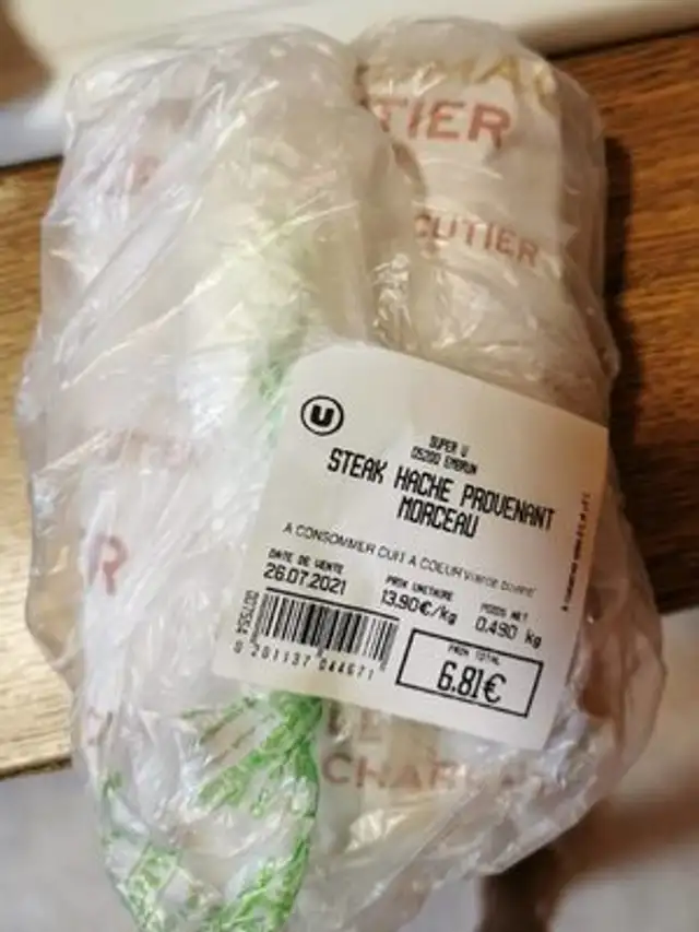 Steak haché provenant morceau