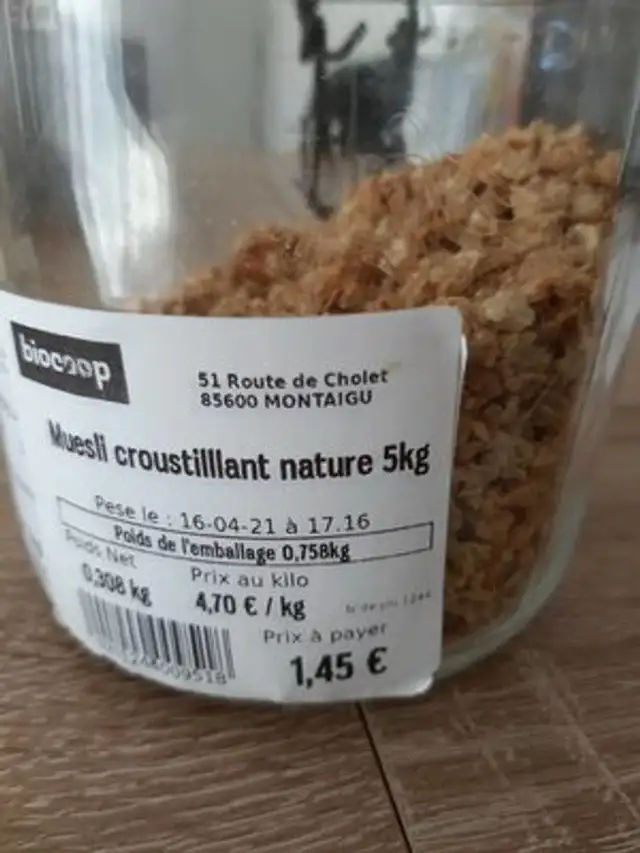 Muesli croustillant nature 5kg