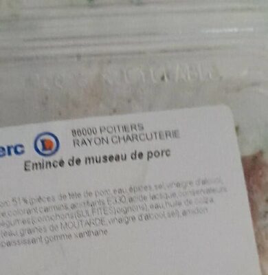 Émincé de museau de porc