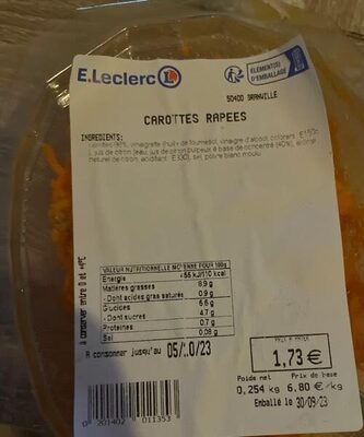 Carottes râpées