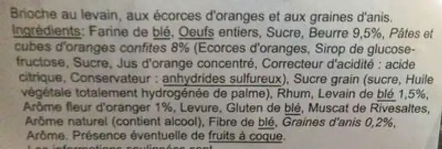 Mouna ingredients label