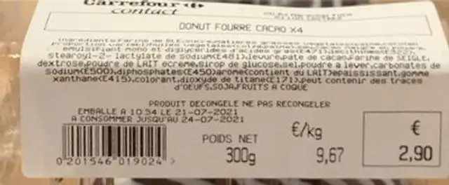 Donut fourre cacao