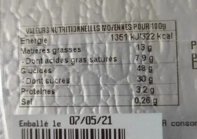 Mochis chocolat et cheesecake fraise nutrition facts table