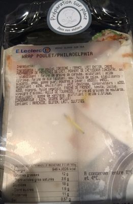 Wrap poulet/philadelphia