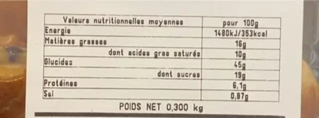 Suisse long x4 nutrition facts table