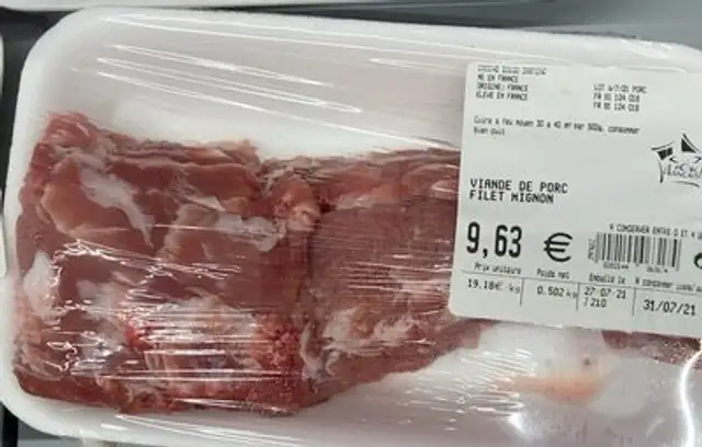 Viande de porc filet mignon