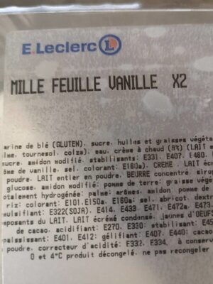 Mille feuille vanille X2 front packaging
