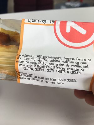 Part de flan patissier