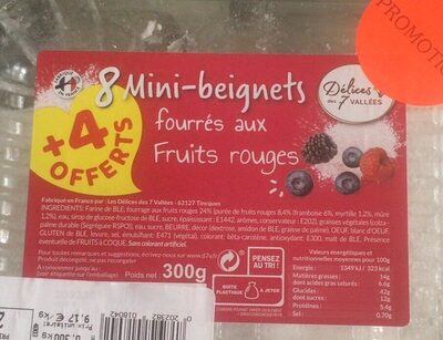 Mini beignets fourrés aux fruits rouges