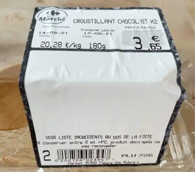Croustillant chocolat x2