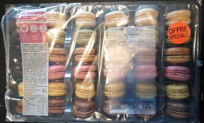 Assortiment de 36 macarons sucrés