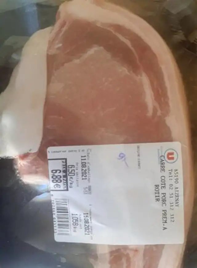 Carré côte porc première