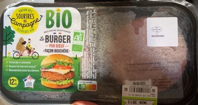 Le burger pur boeuf façon bouchère front packaging
