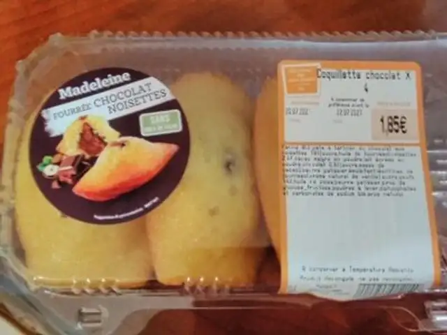 Madelaine fourrée chocolat noisette