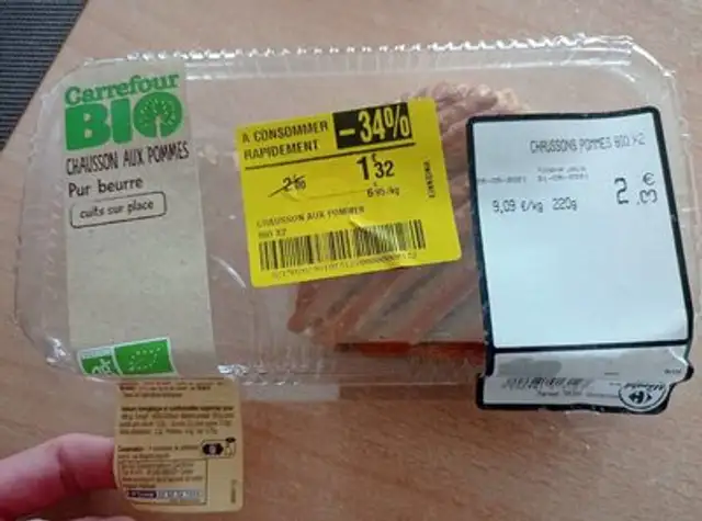 Chausson aux pommes pur beurre bio