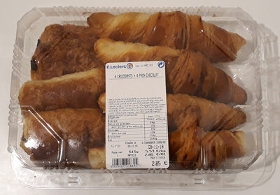 4 croissants + 4 pains au chocolat