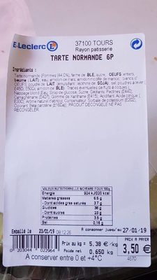 Tarte Normande 6 personnes