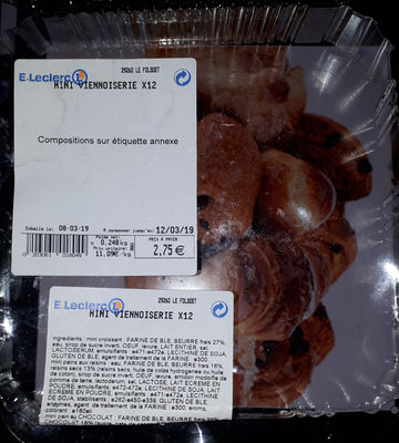 Mini Viennoiserie - Croissants, Pains aux raisins, Pains au chocolat