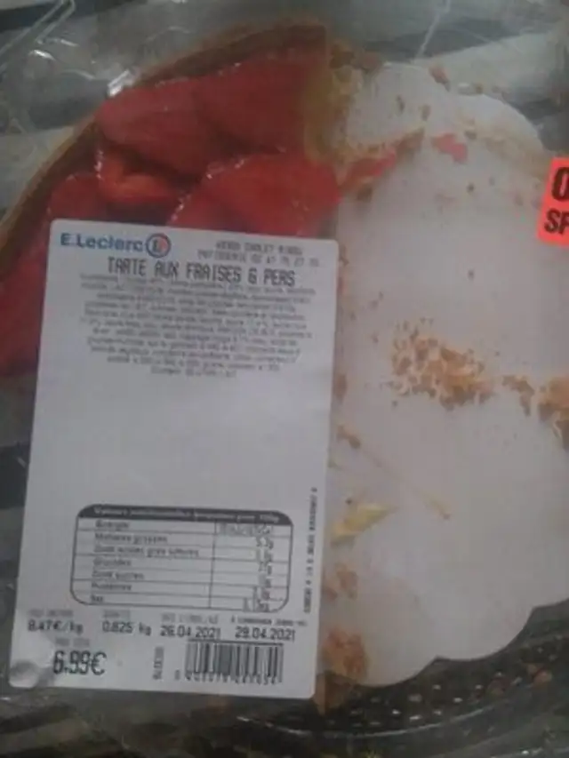 Tarte aux fraises 6 pers