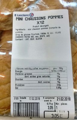 Mini Chaussons Pommes x12 front packaging