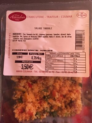 Salade taboulé front packaging