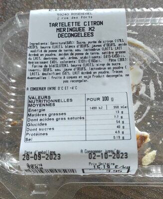 Tartelette citron meringuée