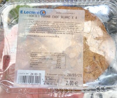 Cookies Framb Choc Blanc