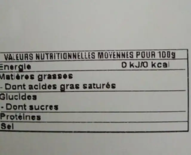 Suisse pepites nutrition facts table