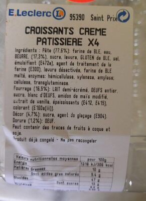 Croissants crème pâtissière